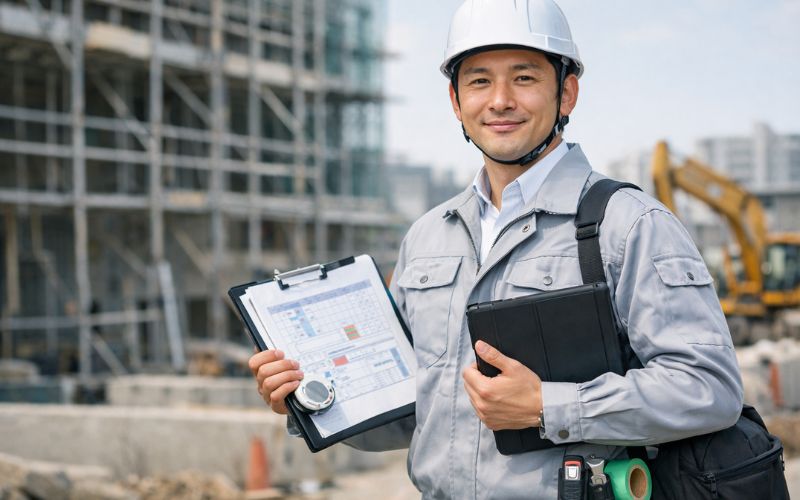 正統派|施工管理の王道スタイルと道具一式