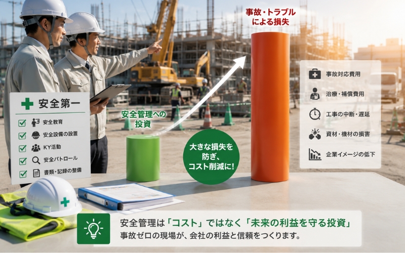 安全管理は会社の信頼につながる