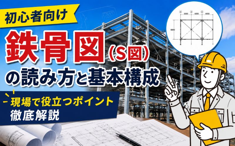 「【初心者向け】鉄骨図（S図）の読み方と基本構成｜現場で役立つポイント徹底解説」の見出し画像