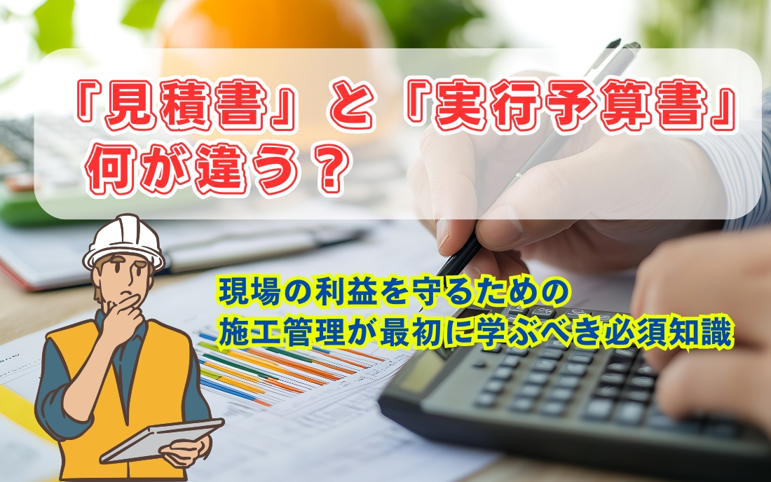 「見積書と実行予算書の違いを徹底解説！建設業初心者が知っておくべき基本」の見出し画像