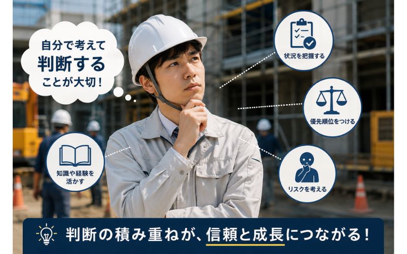施工管理で本当に必要なのは「自分で判断する力」