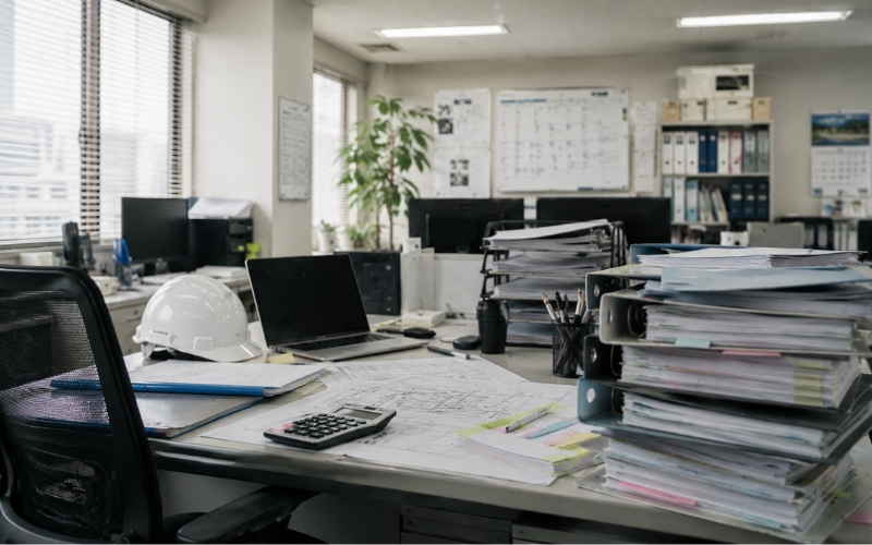 建設業界で中堅社員の残業が増えている背景