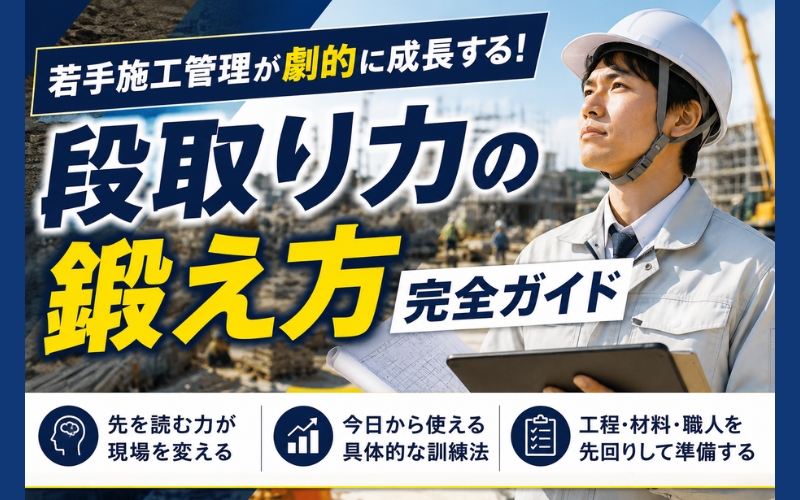 「【若手施工管理必見】段取り力を鍛える訓練法とは？現場監督が実践した上達のコツを解説」の見出し画像