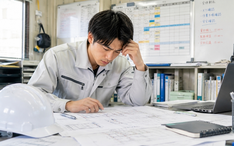 若手施工管理が段取りできない主な原因