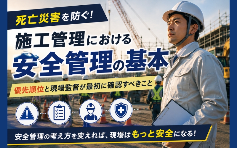 「施工管理の安全管理で最も重要なのは?現場監督が知るべき優先順位を徹底解説」の見出し画像