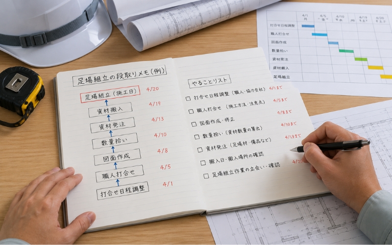施工管理に必要なのは「段取りメモ」
