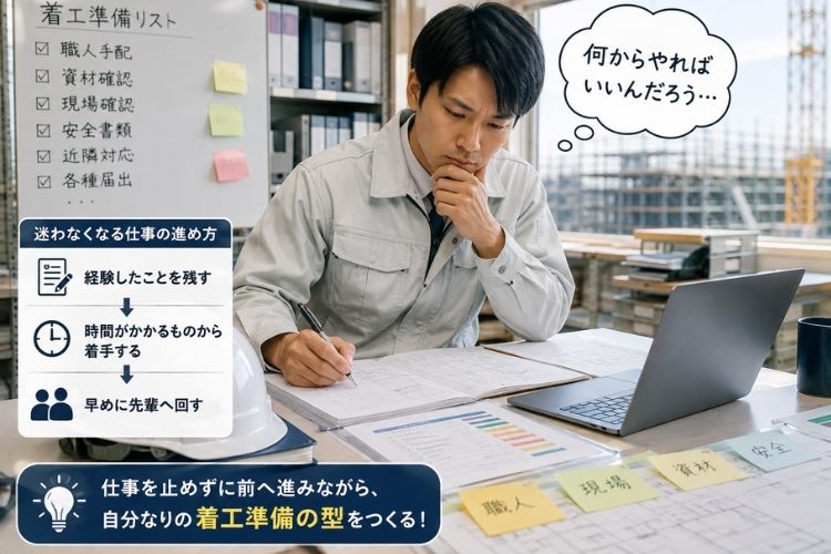 着工前に「何からやる？」と迷わなくなる仕事の進め